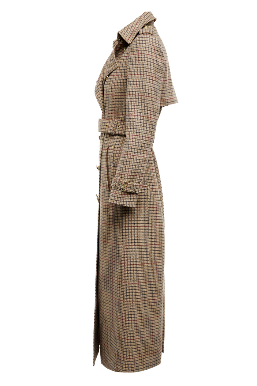 Full Length Marlborough Trench Coat (Charlton Tweed)