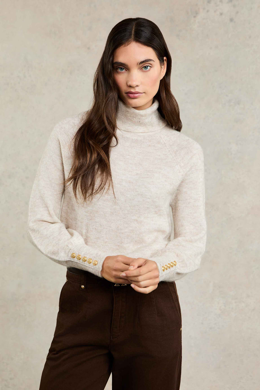 Maisie Roll Neck Knit (Barley)