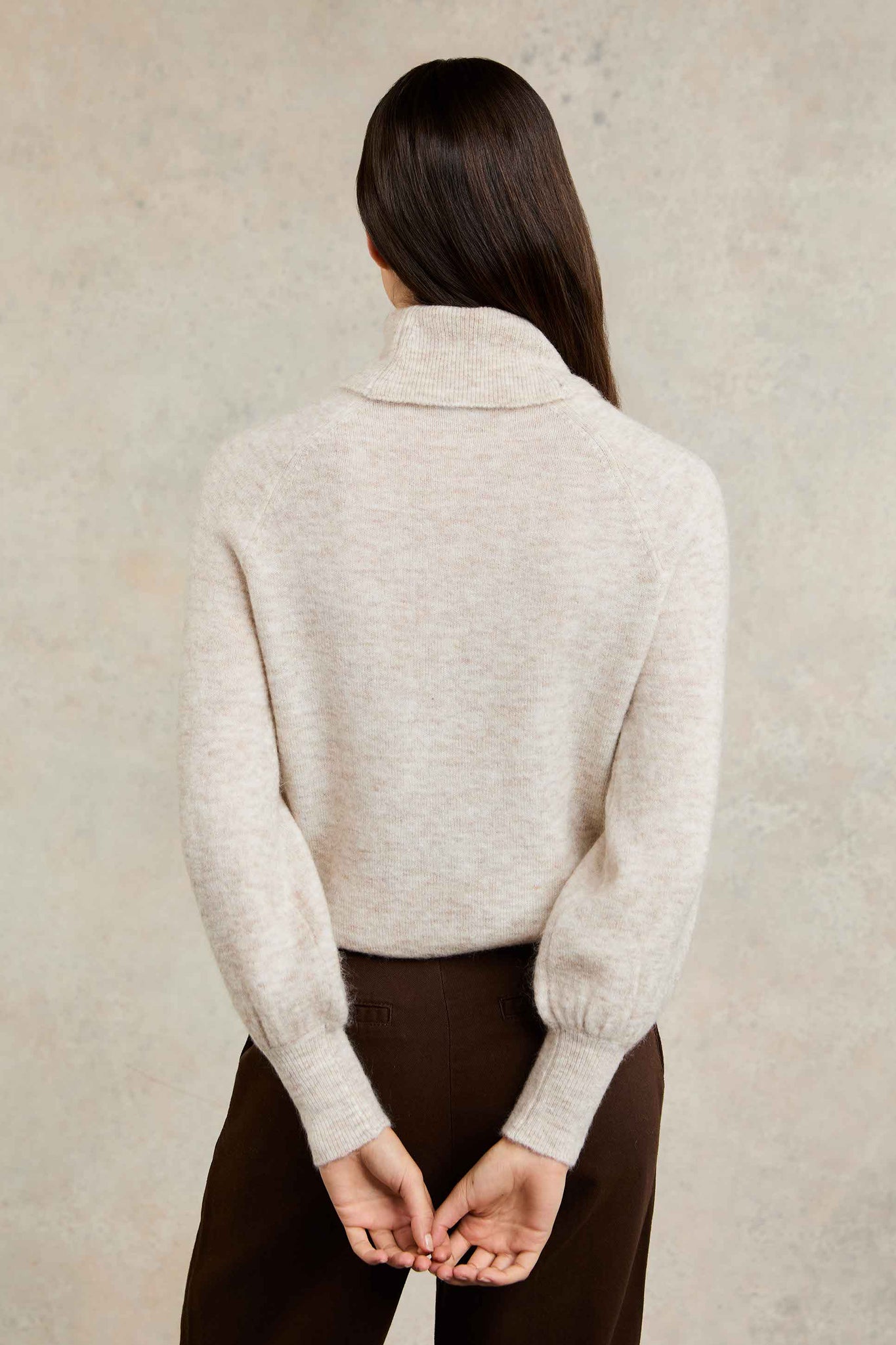 Maisie Roll Neck Knit (Barley)