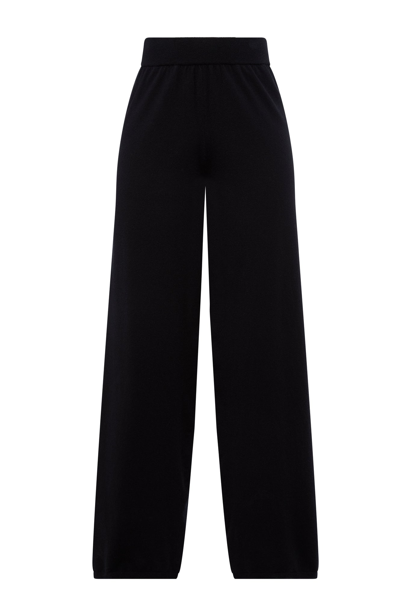 Maria Knitted Wide Leg Pant (Black)