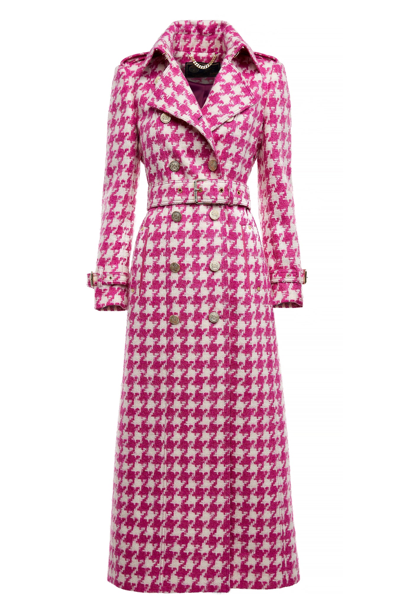 The Hot Pink Large Scale Houndstooth Suit