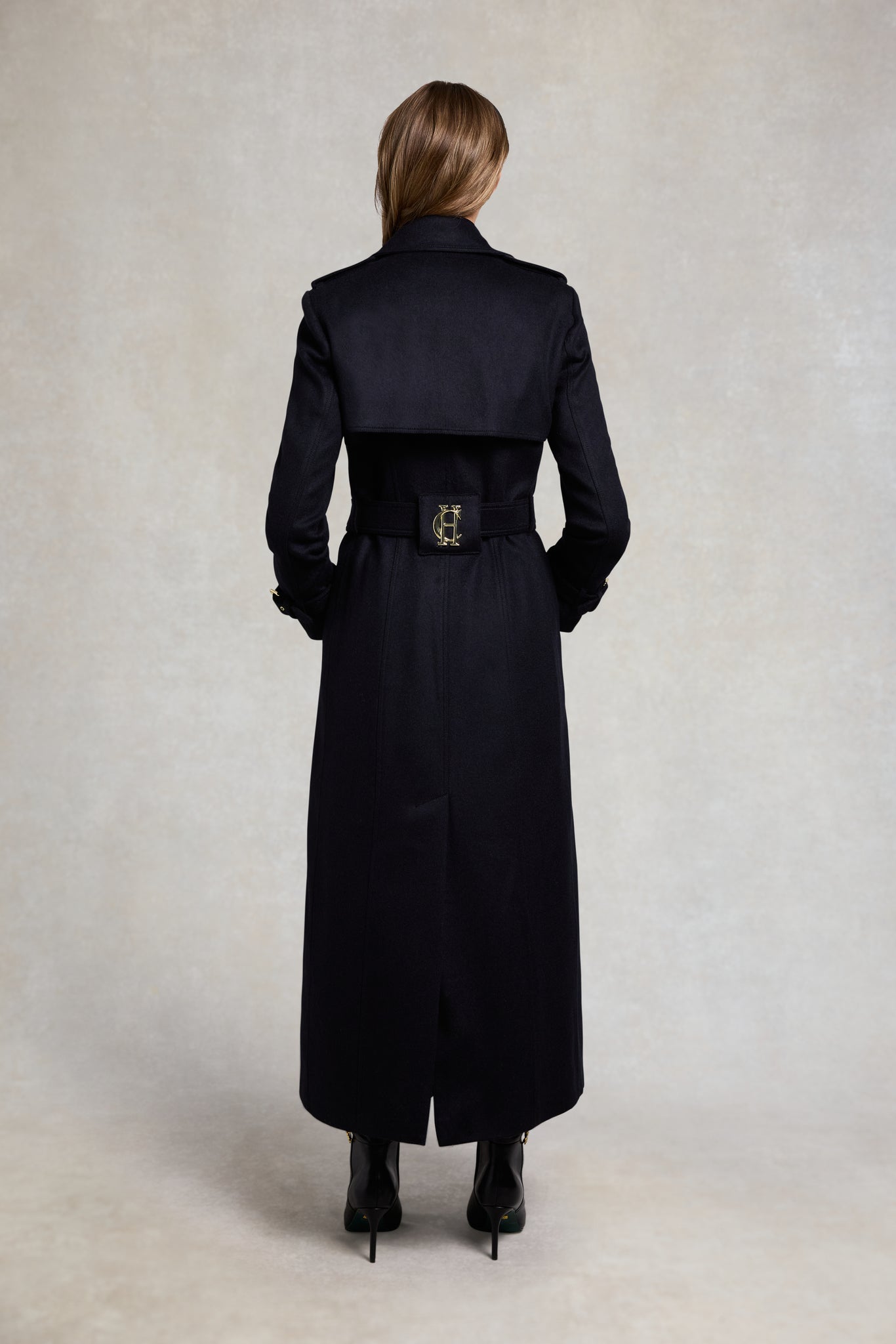 Full Length Marlborough Trench Coat (Soft Navy)
