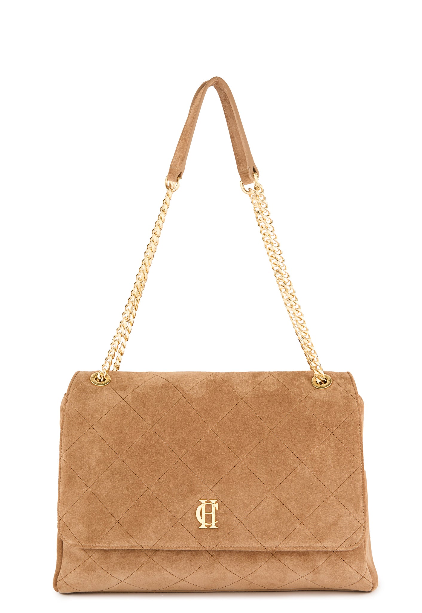 Milan Shoulder Bag (Light Tan Suede)