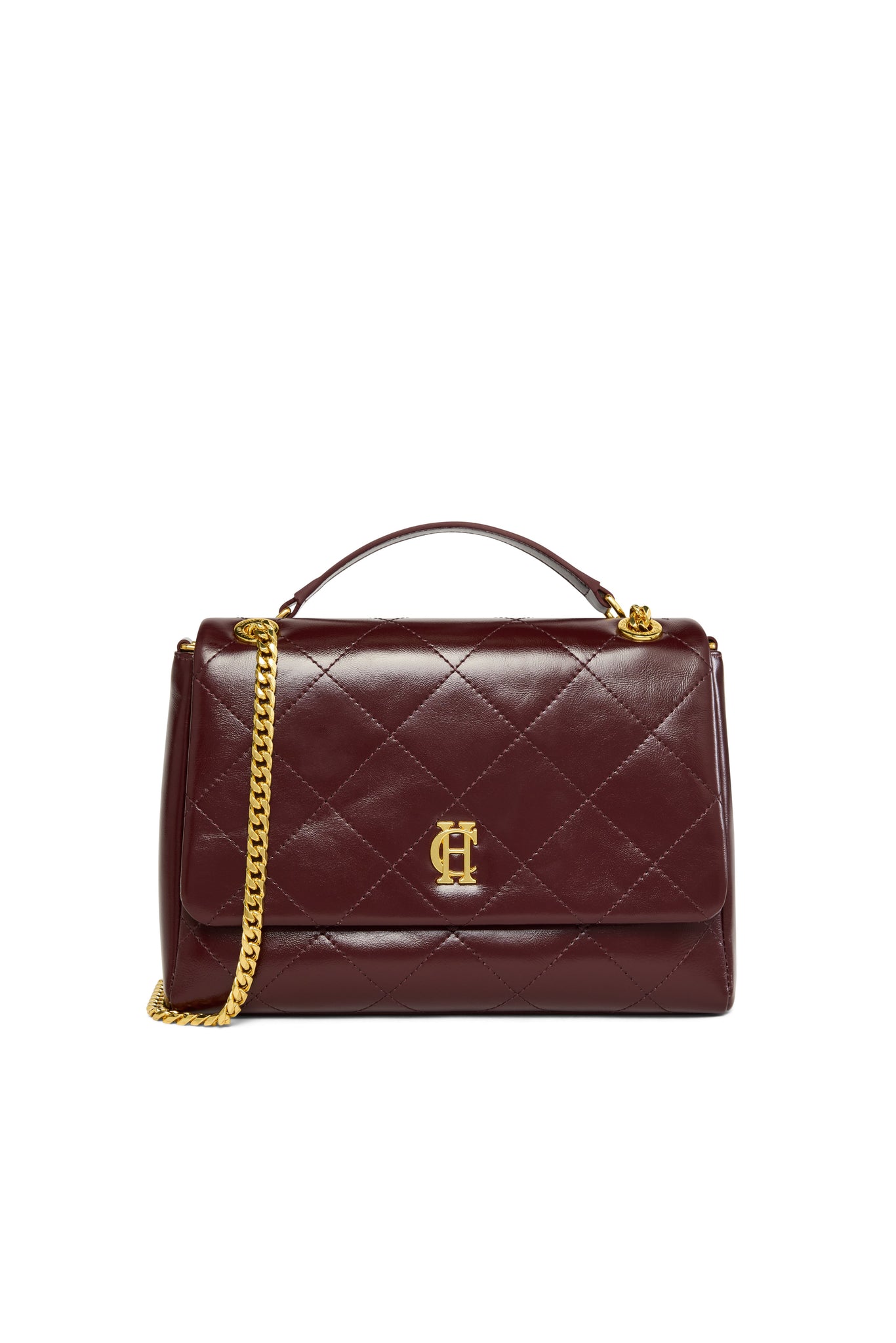 Milan Midi Shoulder Bag (Oxblood)