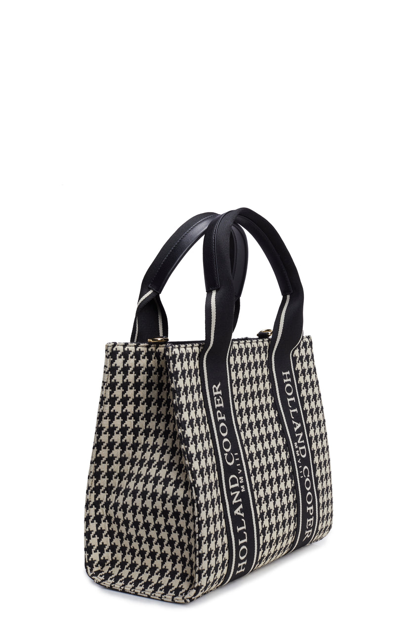 Pimlico Mini Tote (Ecru Houndstooth)