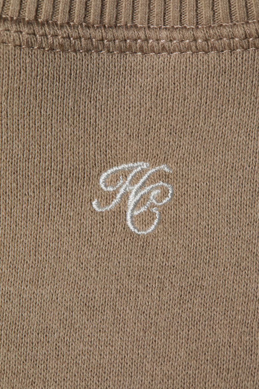 Monogram Crew Neck Sweat (Oatmeal)