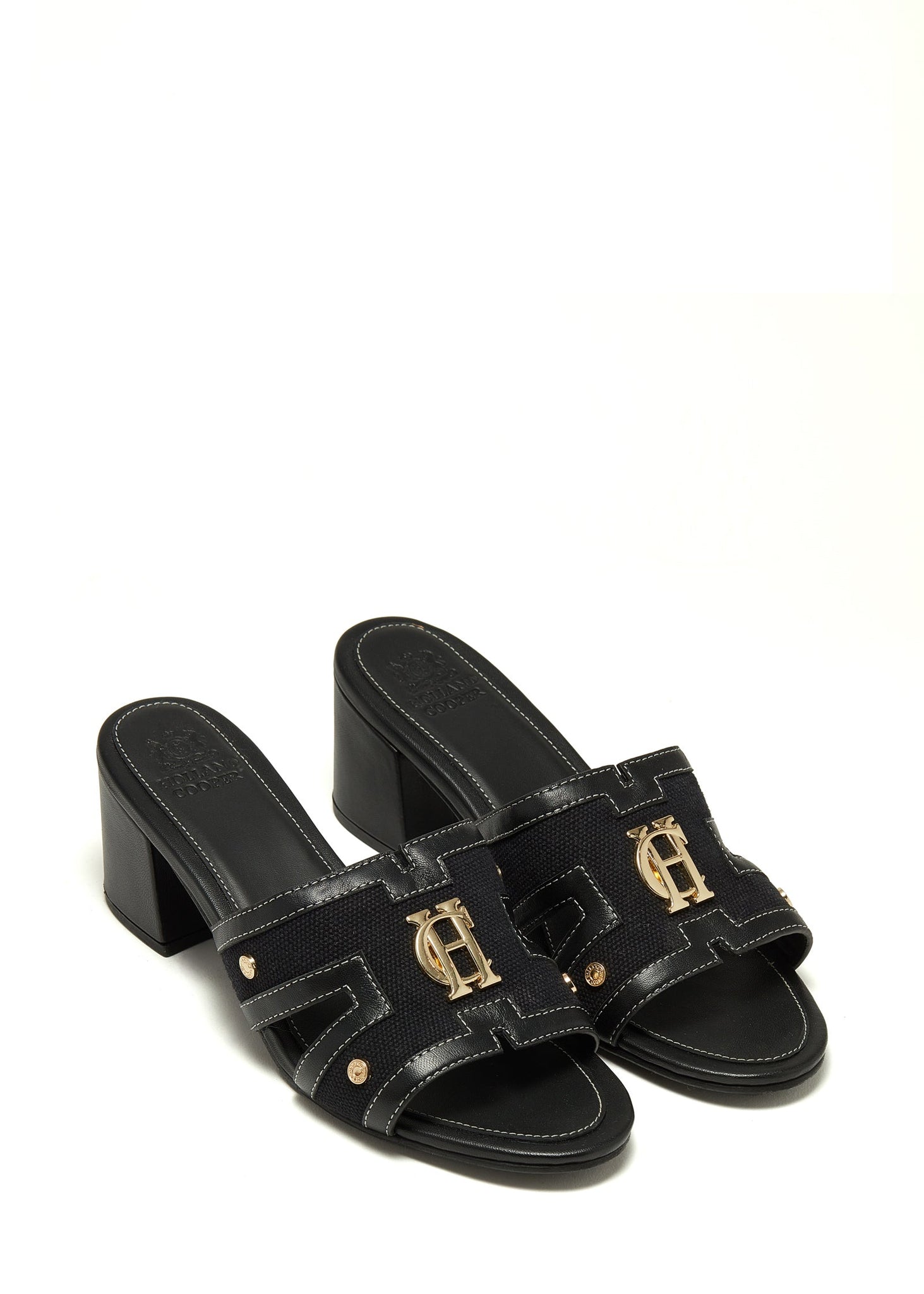 Monogram Mule (Black Canvas)