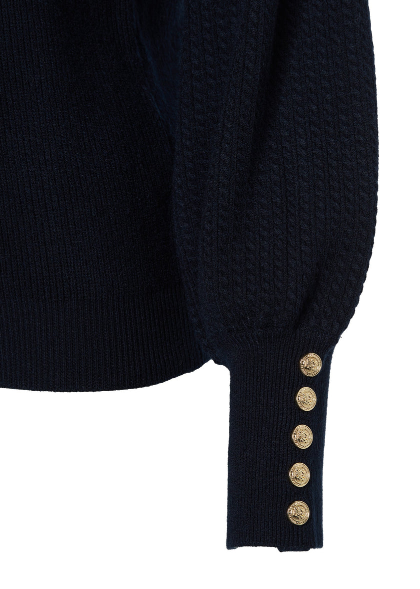 Naomi Crew Neck Knit (Ink Navy)