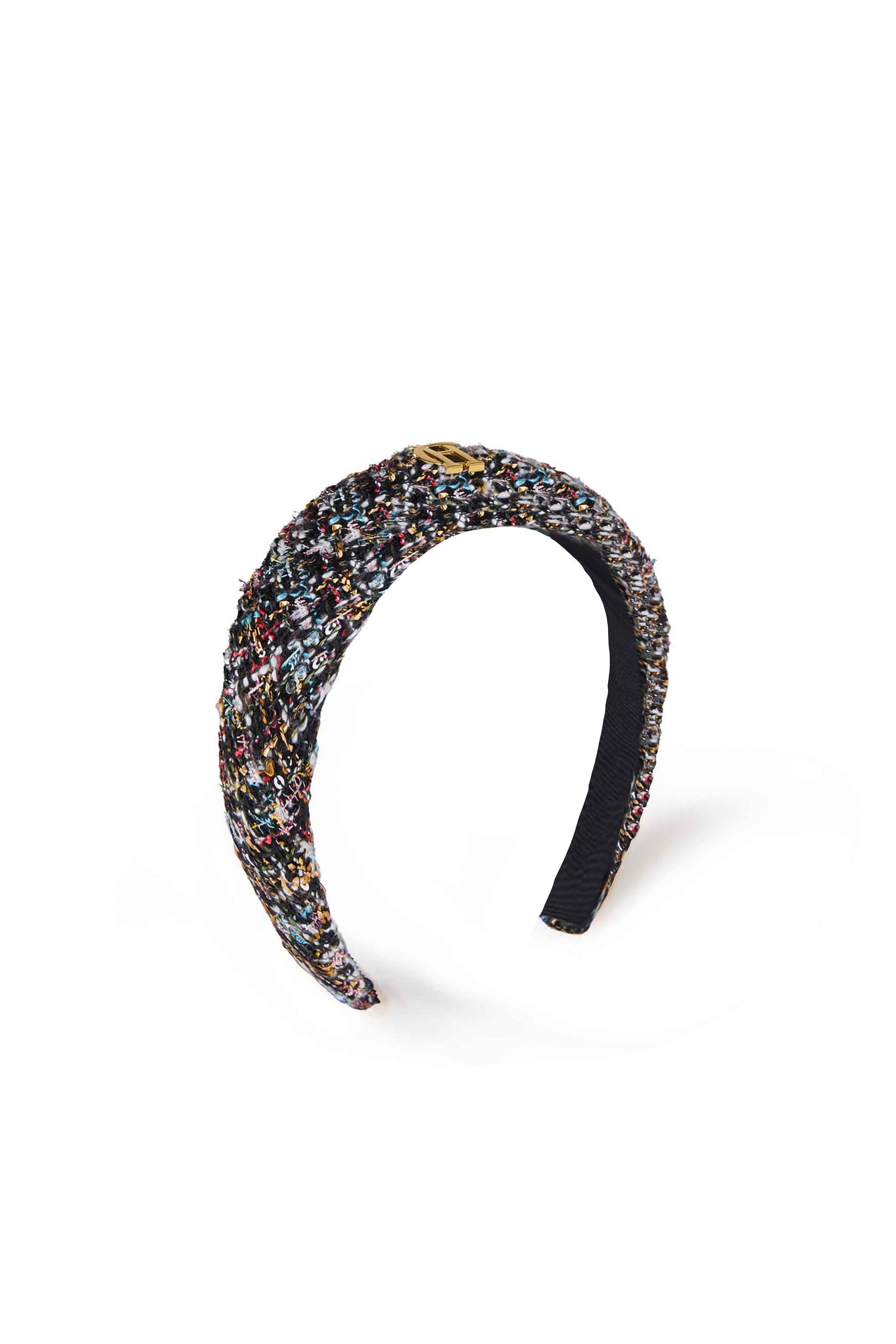 Narrow Headband (Black Sparkle Boucle)