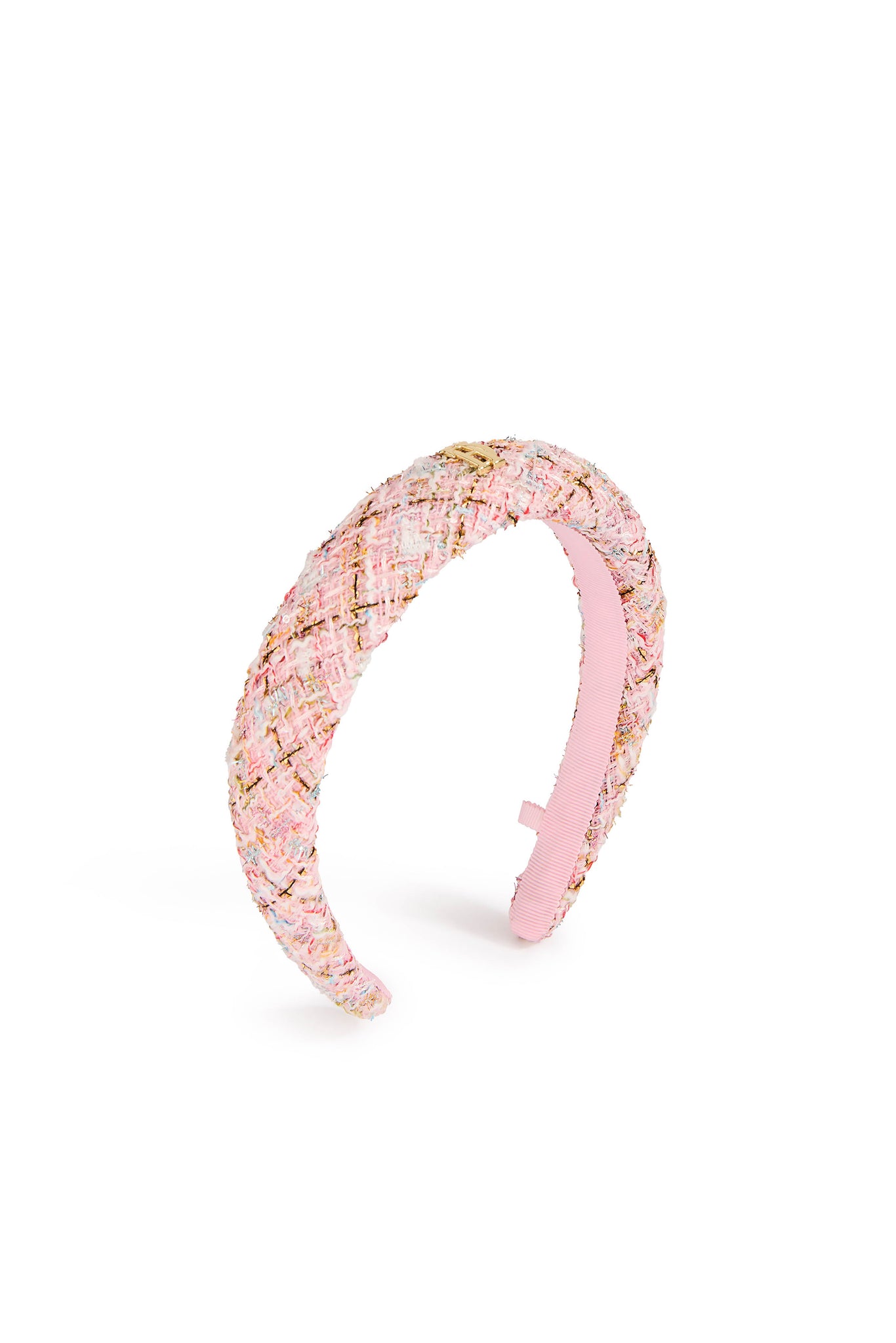 Narrow Headband (Pink Sparkle Boucle)