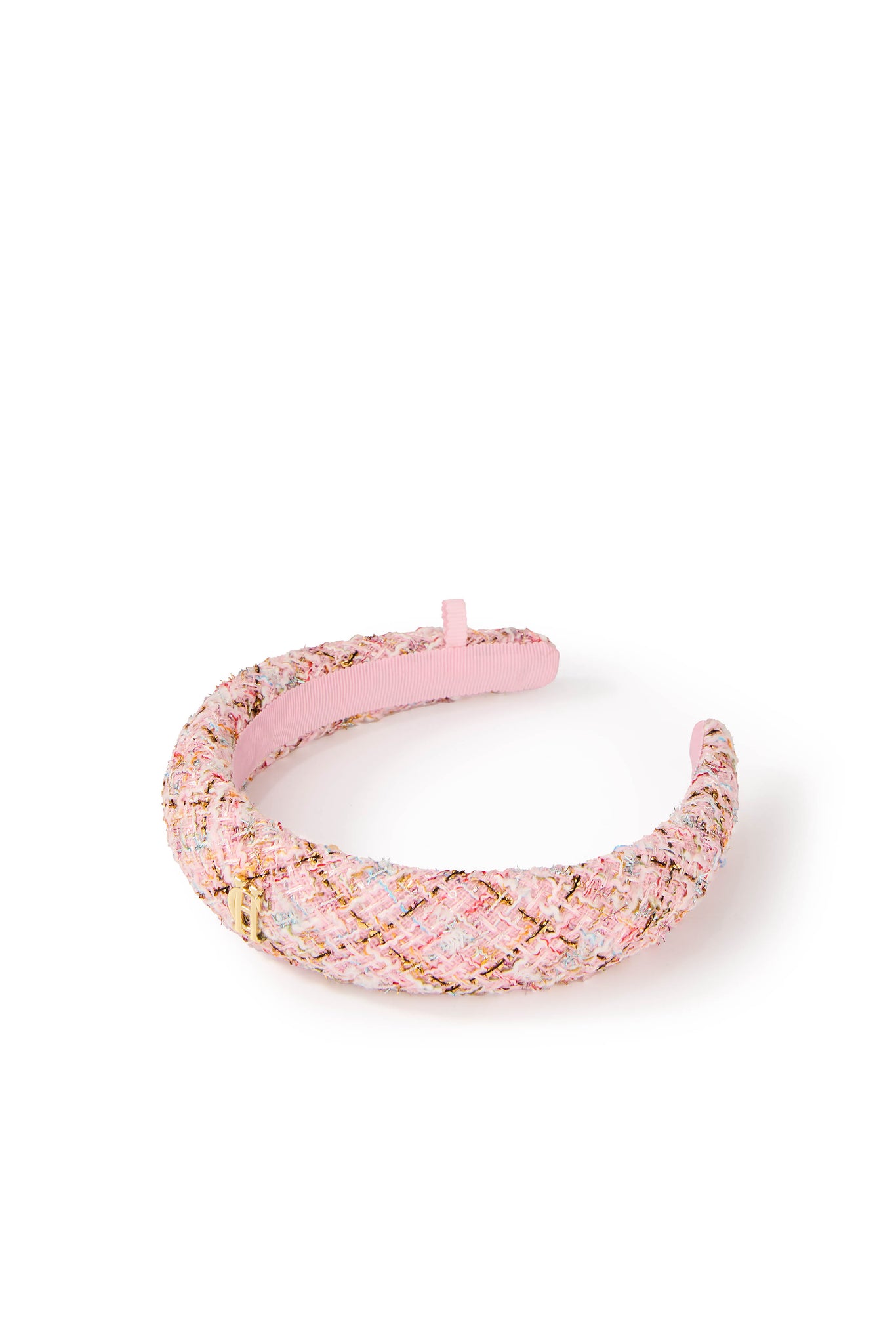 Narrow Headband (Pink Sparkle Boucle)