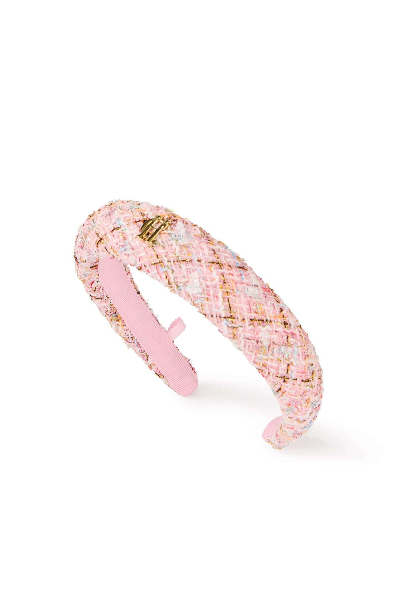 Narrow Headband (Pink Sparkle Boucle)