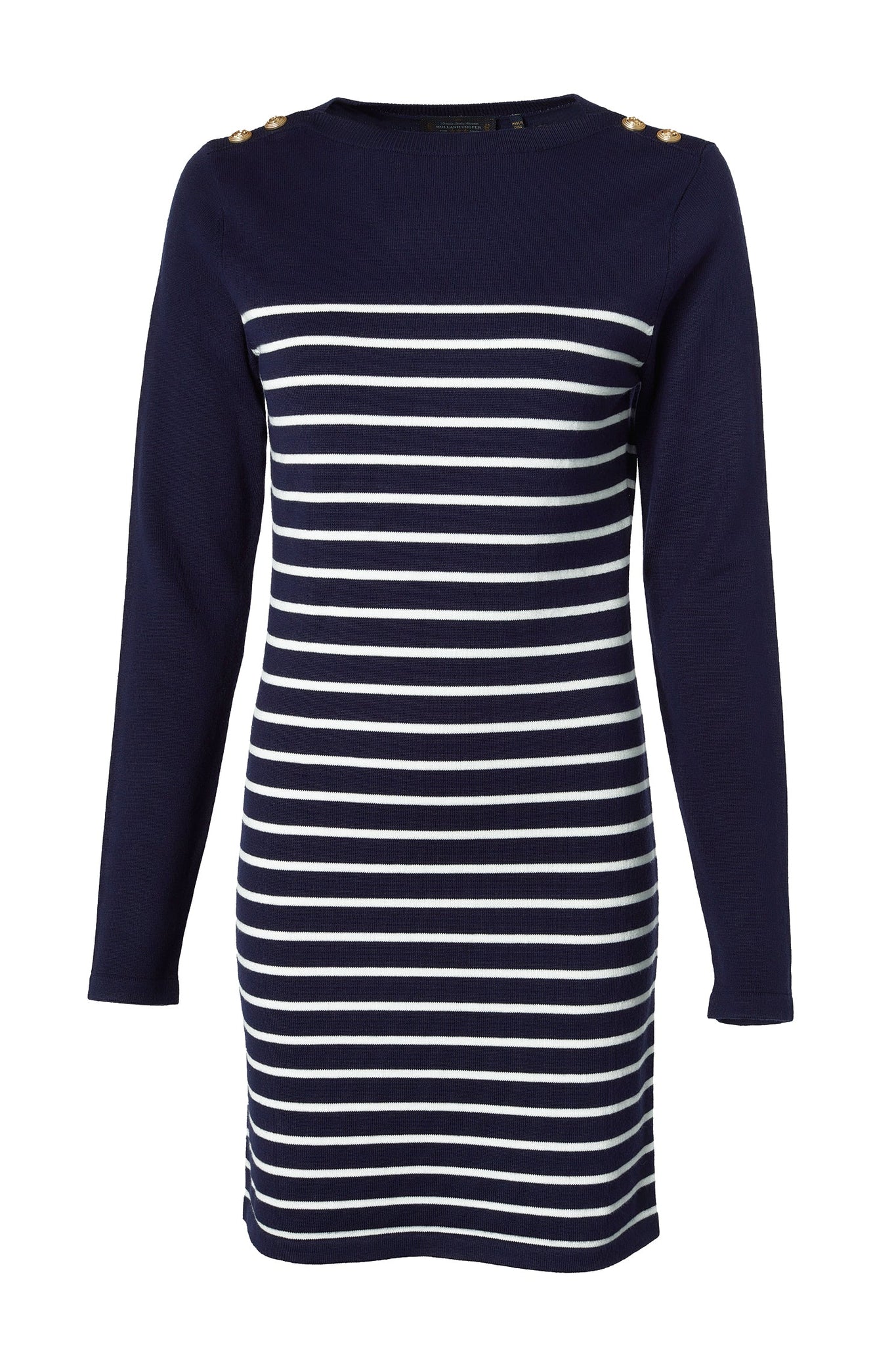 Natalia Mini Dress (Ink Navy Stripe)