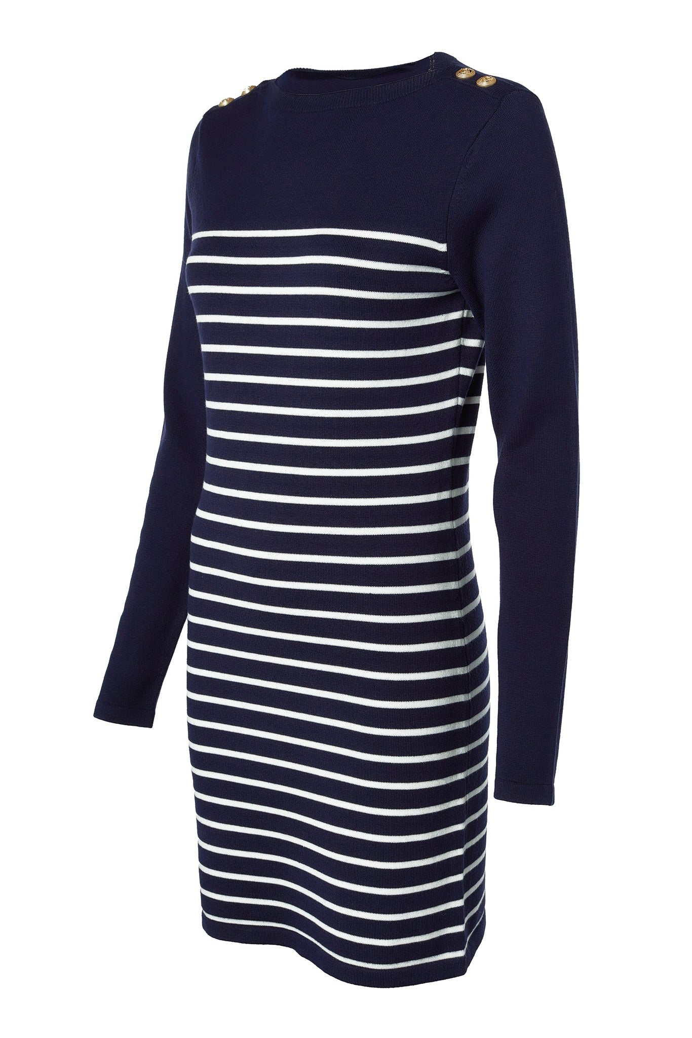 Natalia Mini Dress (Ink Navy Stripe)