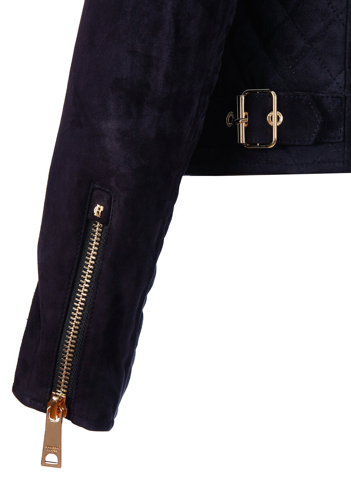 Suede Biker Jacket (Ink Navy)