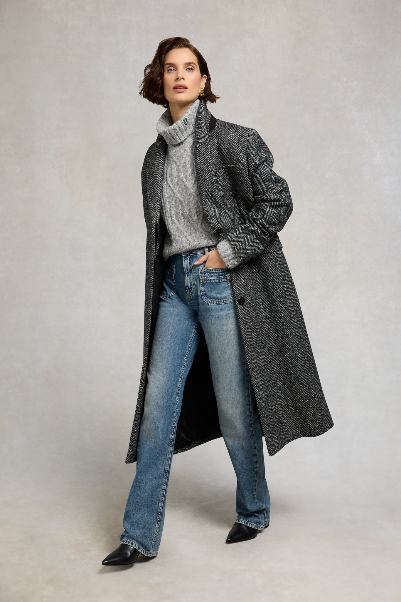 Noveli Roll Neck Knit (Light Grey)