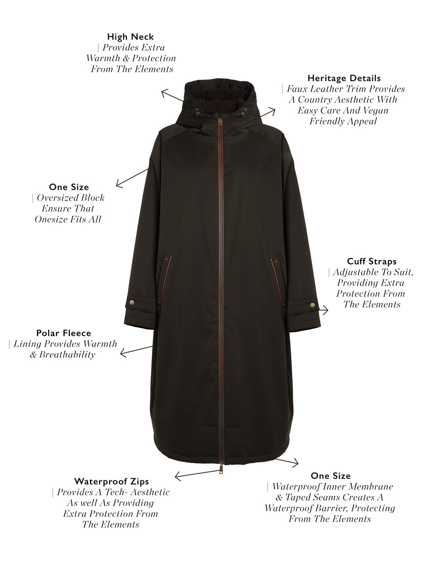 One-Size Waterproof Coat (Khaki)