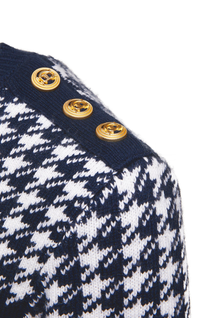 Panel Crew Neck Knit (Ink Navy)