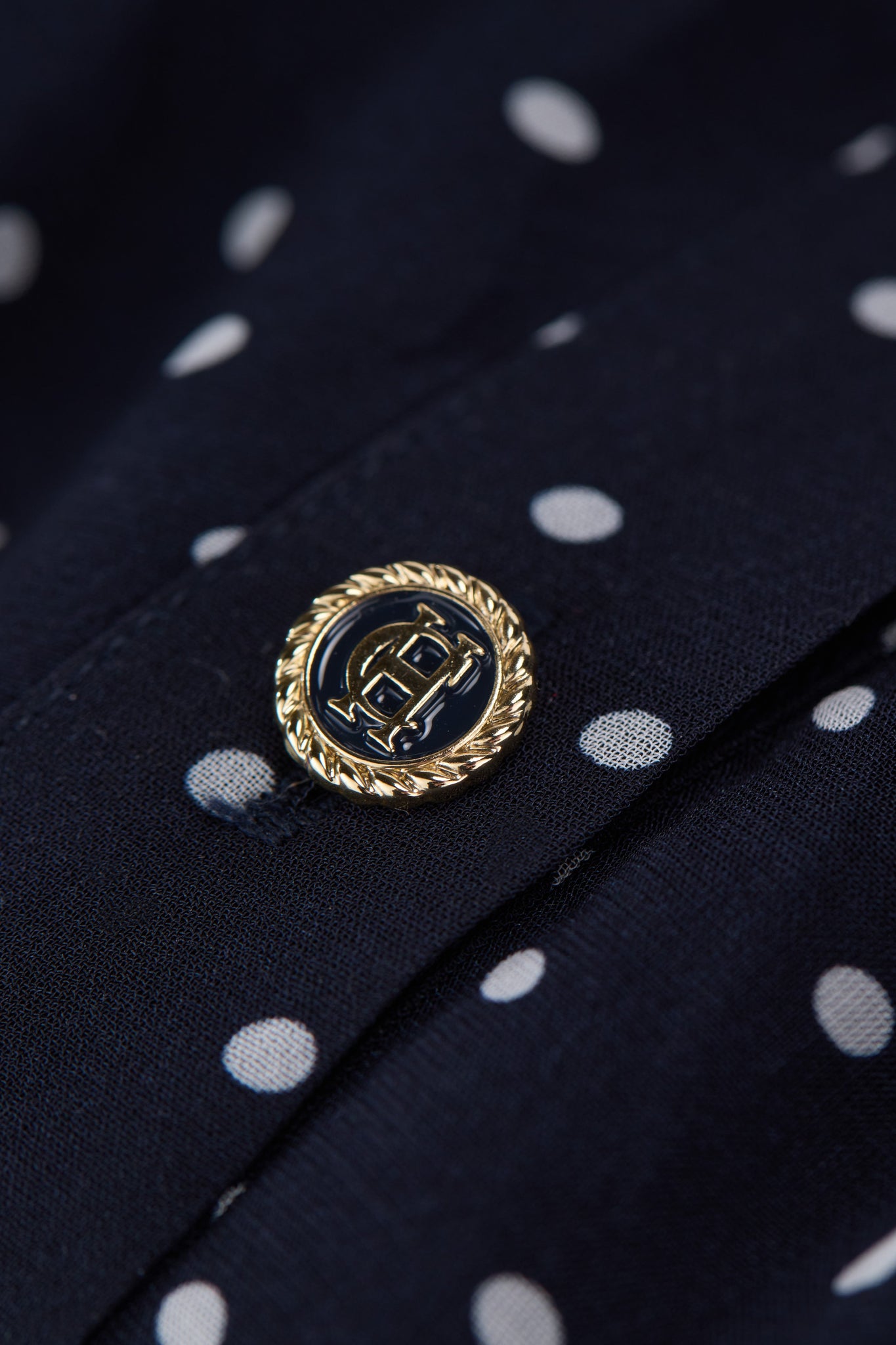 Paros Shirt Dress (Navy Polka Dot)