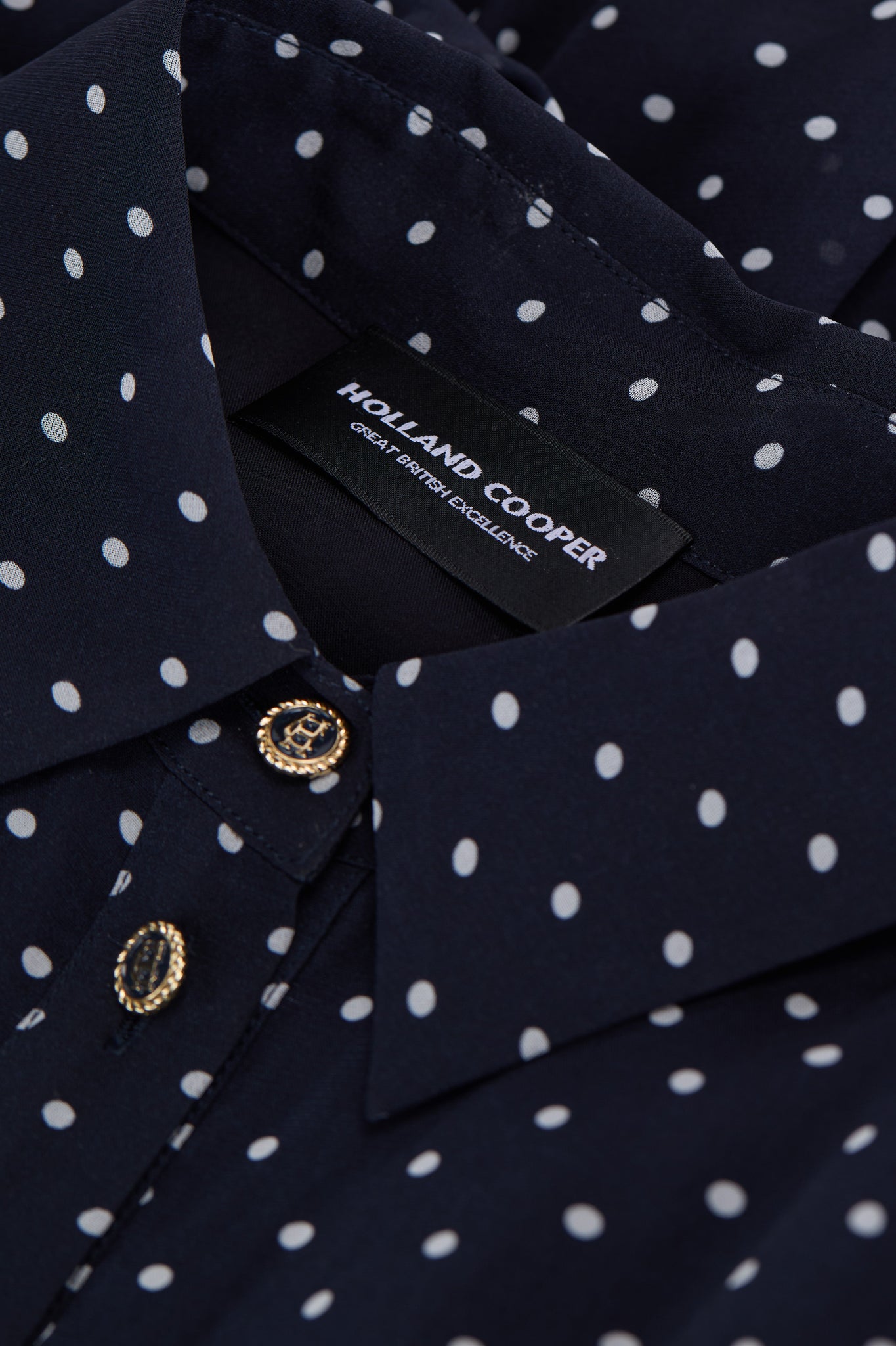 Paros Shirt Dress (Navy Polka Dot)