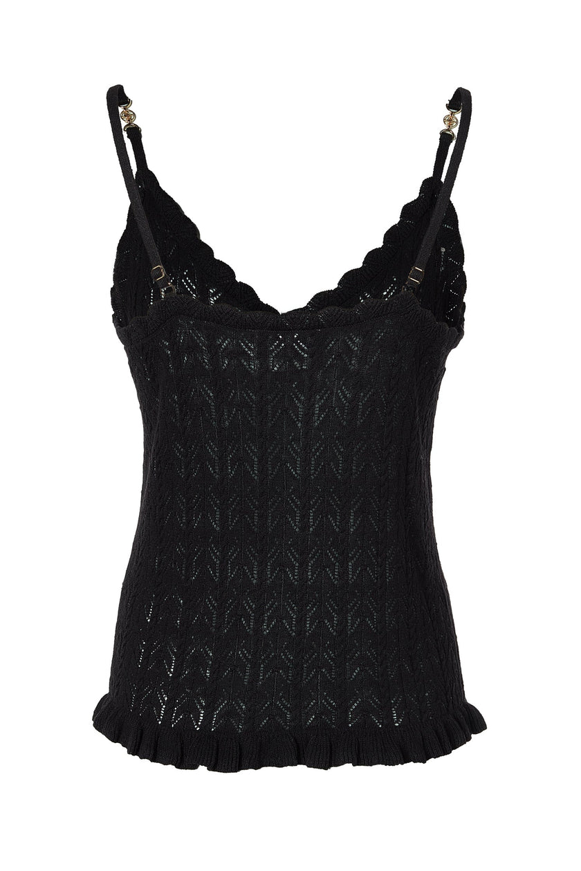 Pointelle Cami (Black)