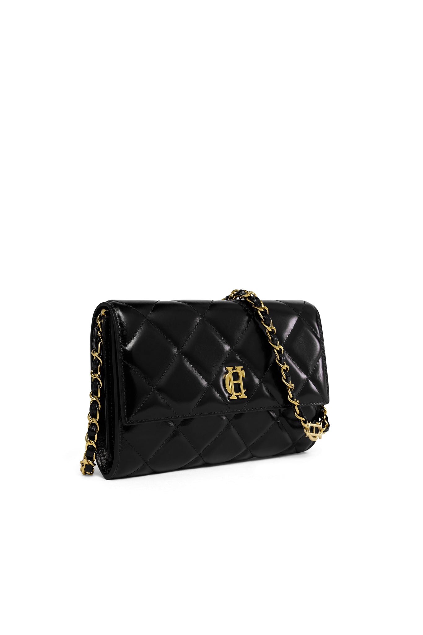 Quilted Crossbody Bag (Black)