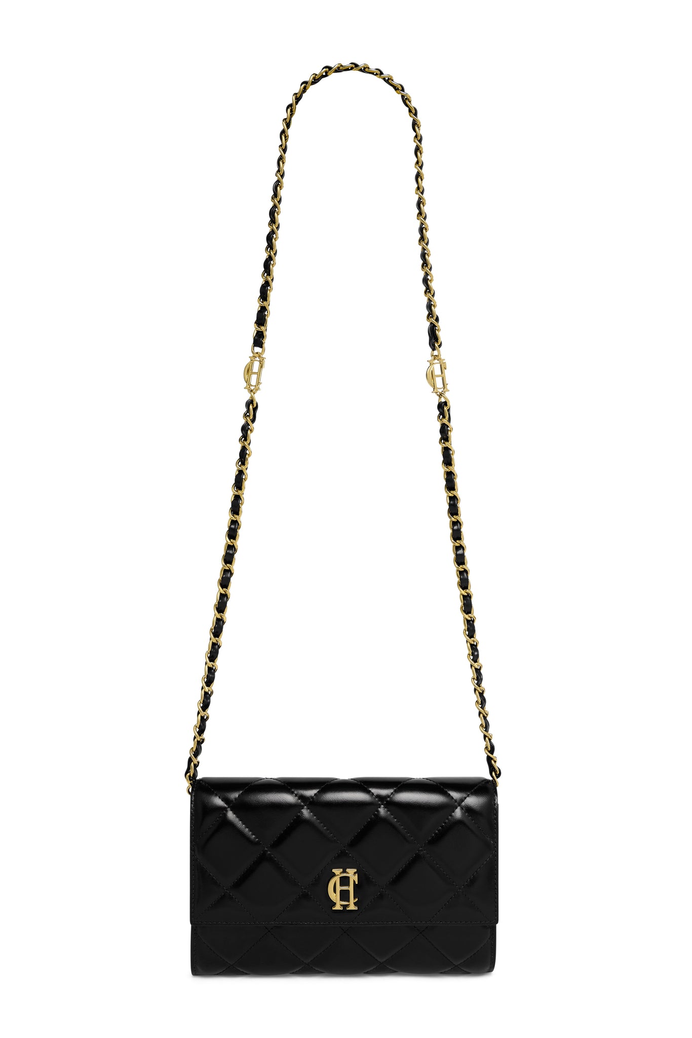 Quilted Crossbody Bag (Black)