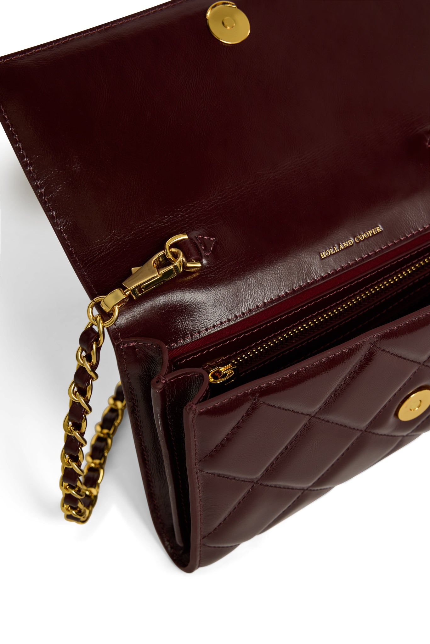 Quilted Crossbody Bag (Oxblood)