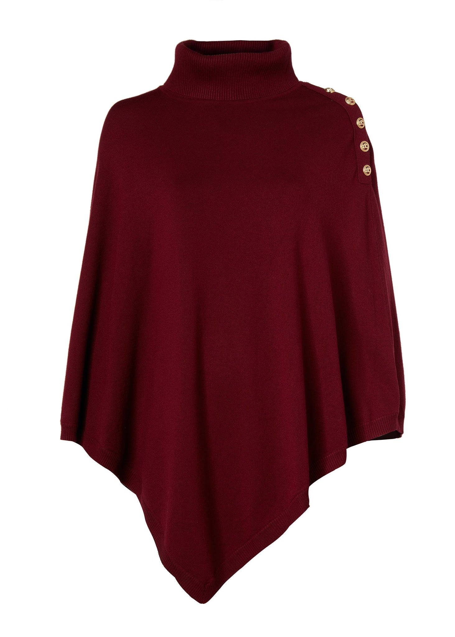 Roll Neck Cape (Wine)