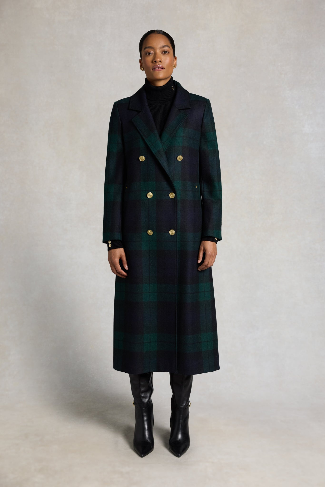 90s made in England “Black Watch Coat\