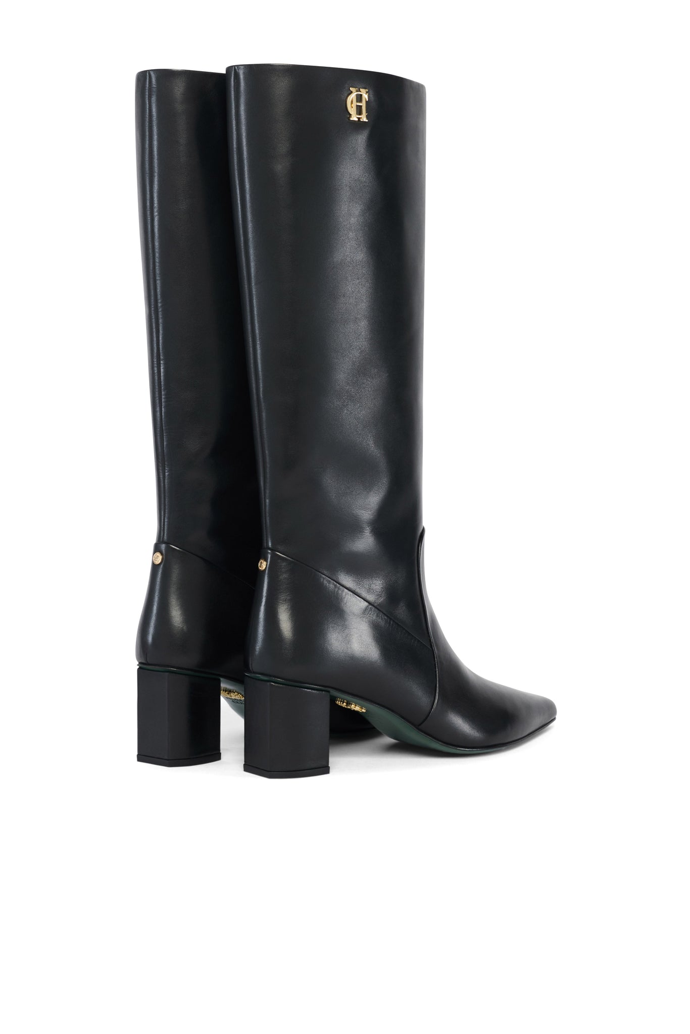 Regency Mid Heel Knee Boot (Black)