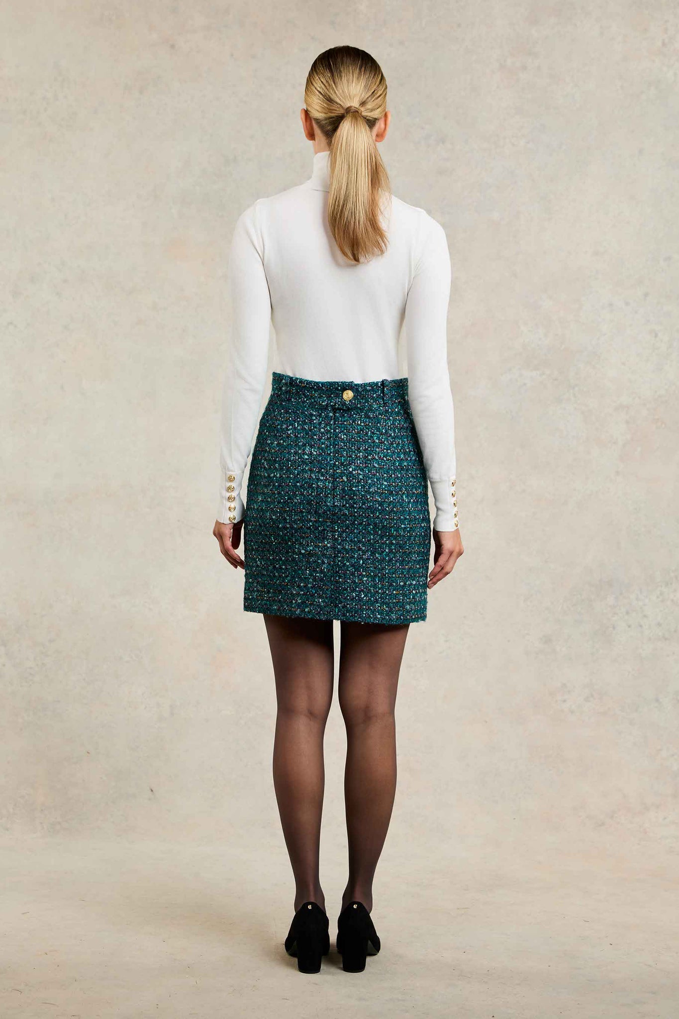 Regency Skirt (Emerald Boucle)