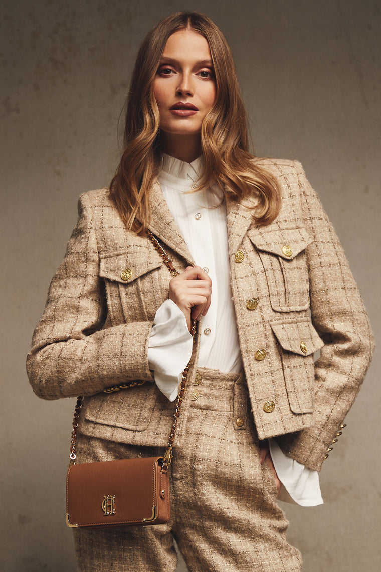 The Camel Sparkle Tweed Suit