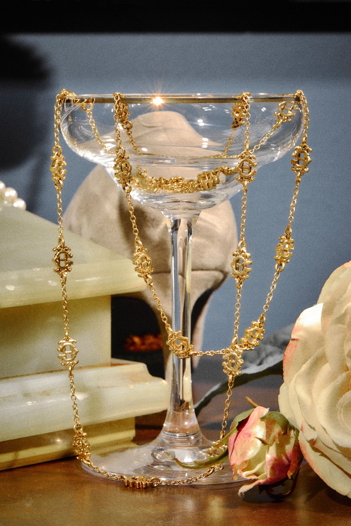 Fine Heraldic HC Layered Necklace (Vintage Gold)