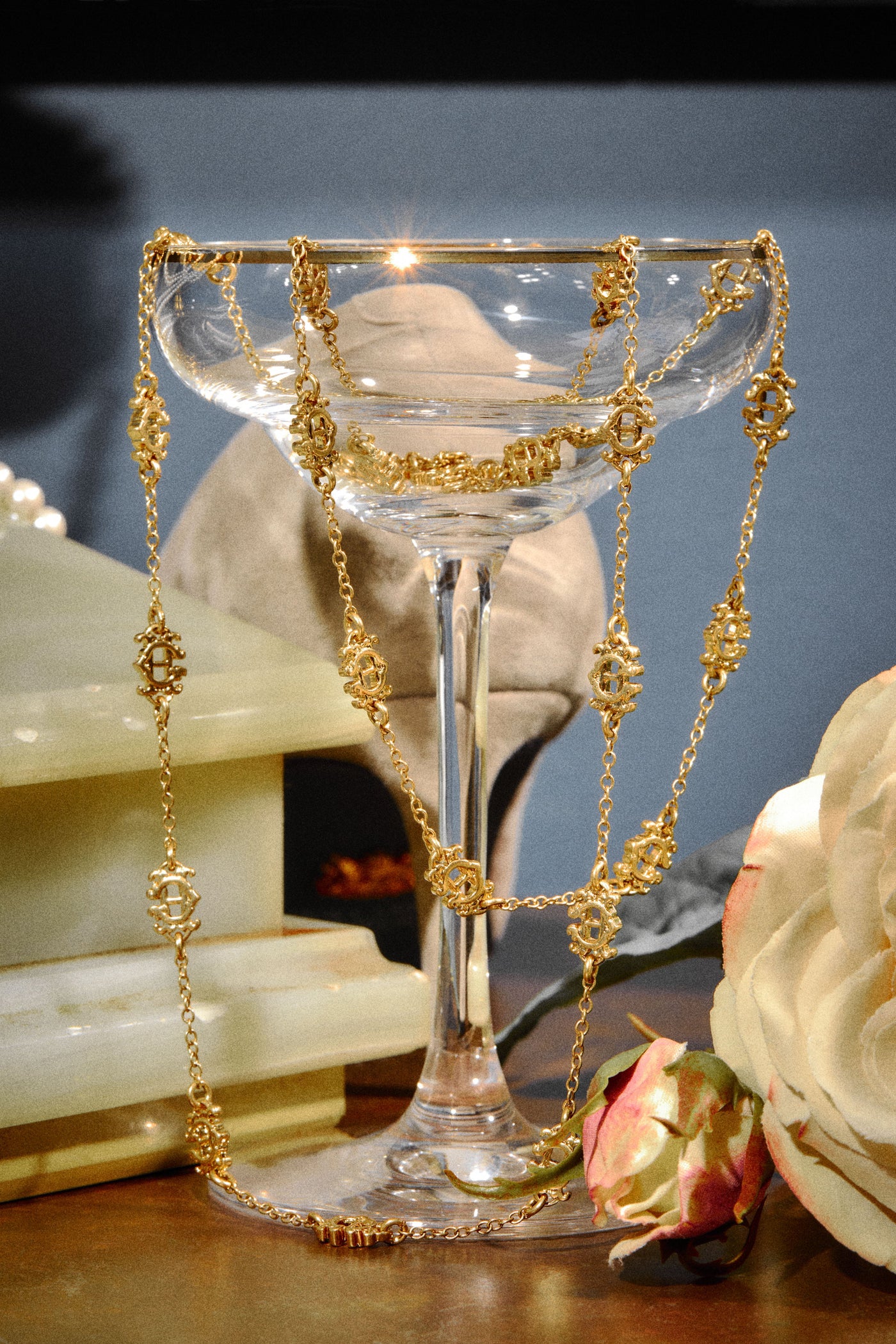 Fine Heraldic HC Layered Necklace (Vintage Gold)