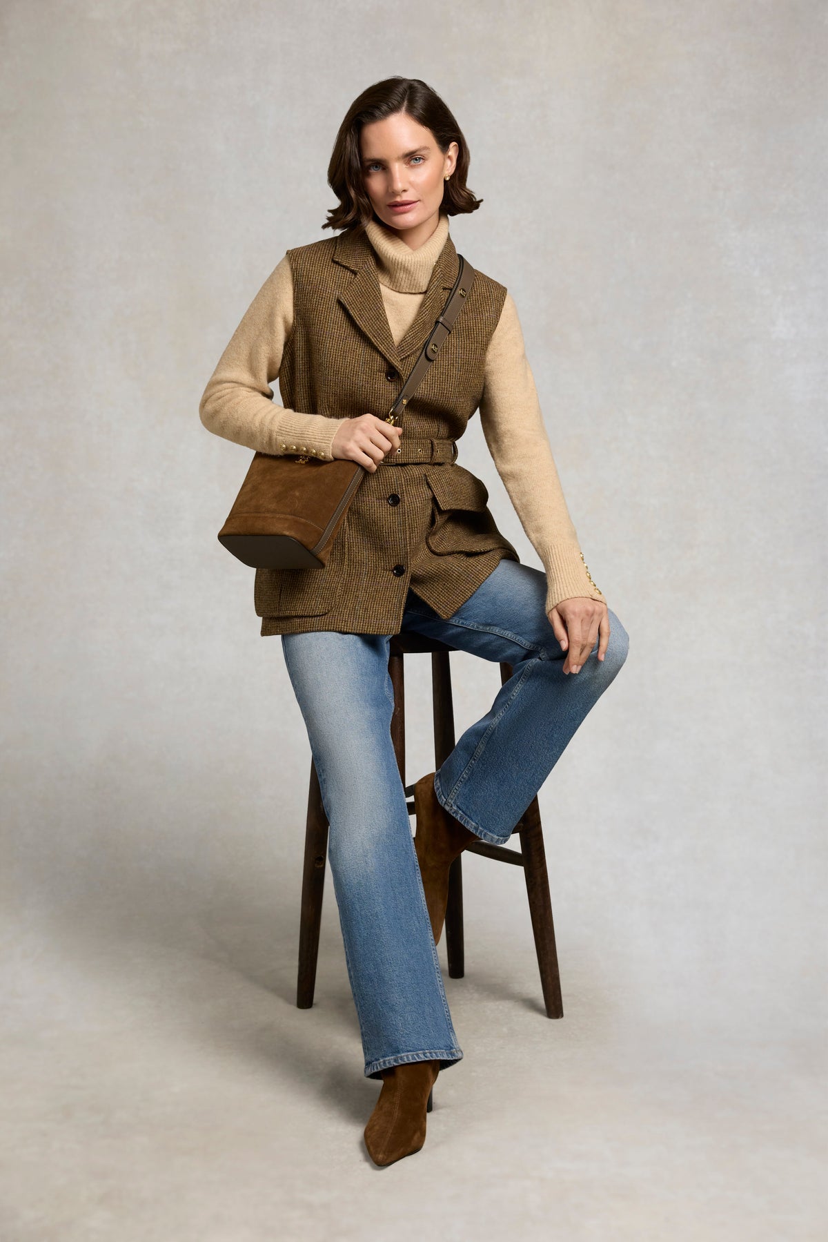 Cotswold Belted Gilet (Bamford Tweed)