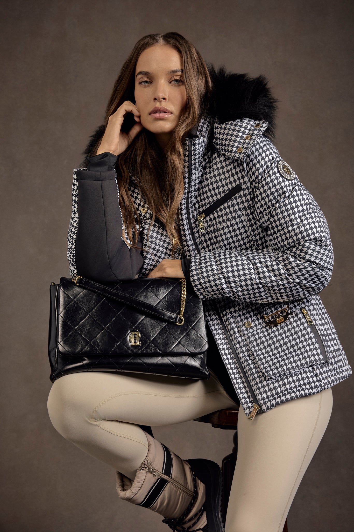 Ski Jacket (Houndstooth)