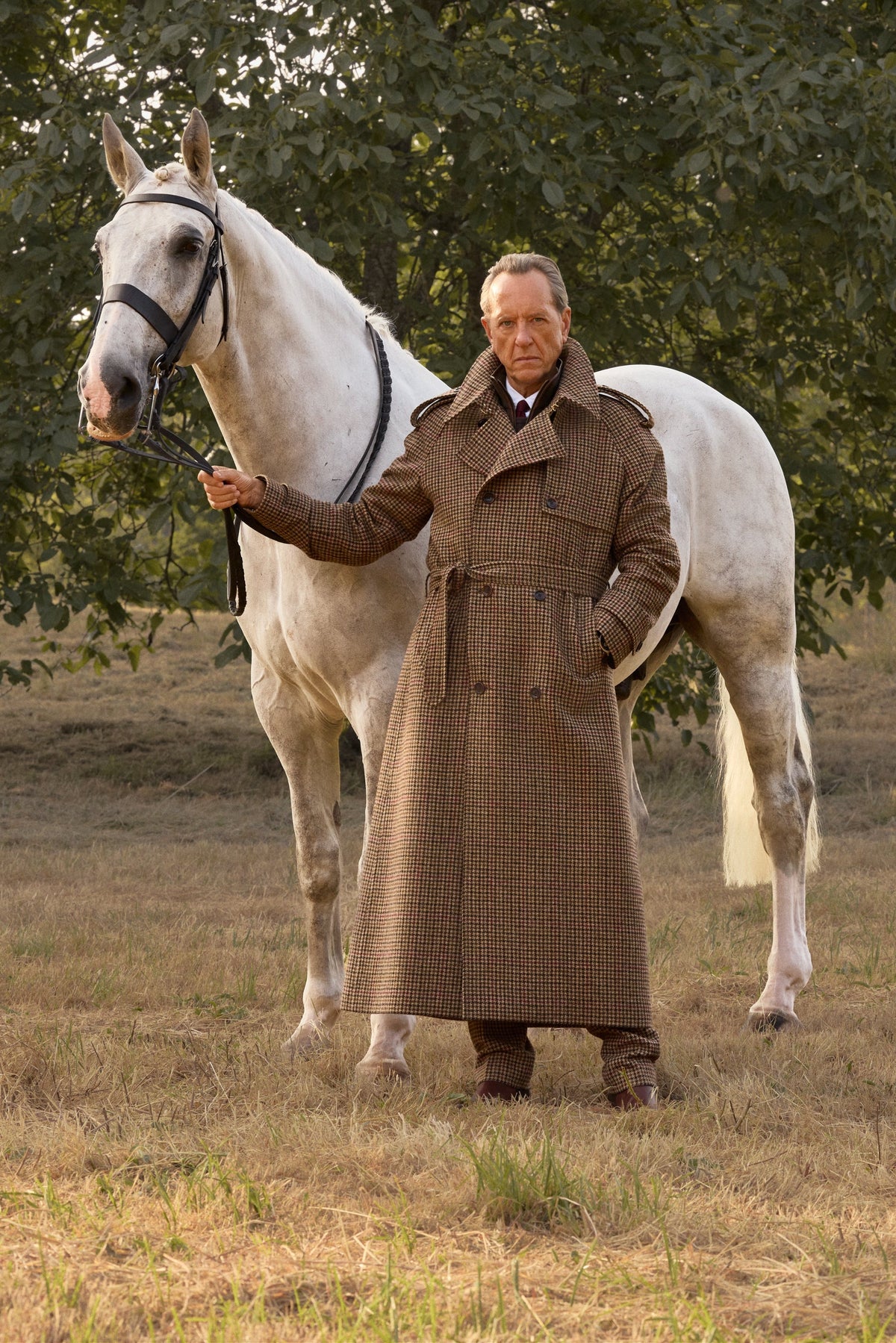 Men's Full Length Soho Trench Coat (Cotswold Tweed)