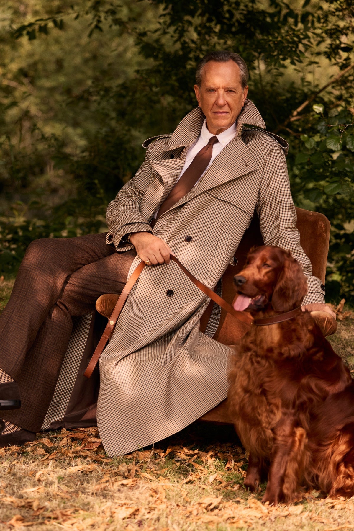 Men's Full Length Soho Trench Coat (Westminster Tweed)