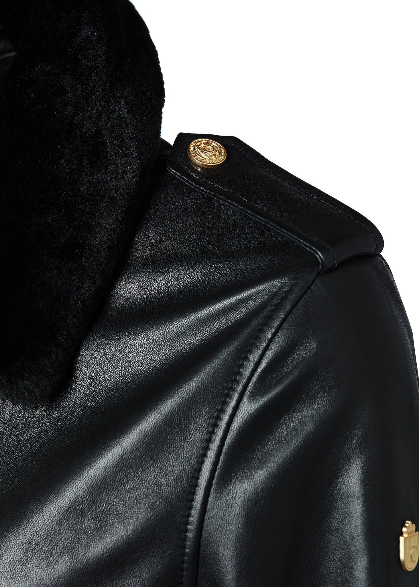 Sloane Leather Bomber (Black)