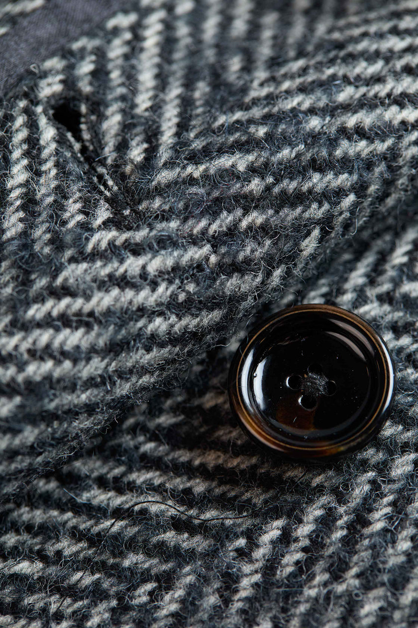 The Kelly Overcoat (Ebony Herringbone)