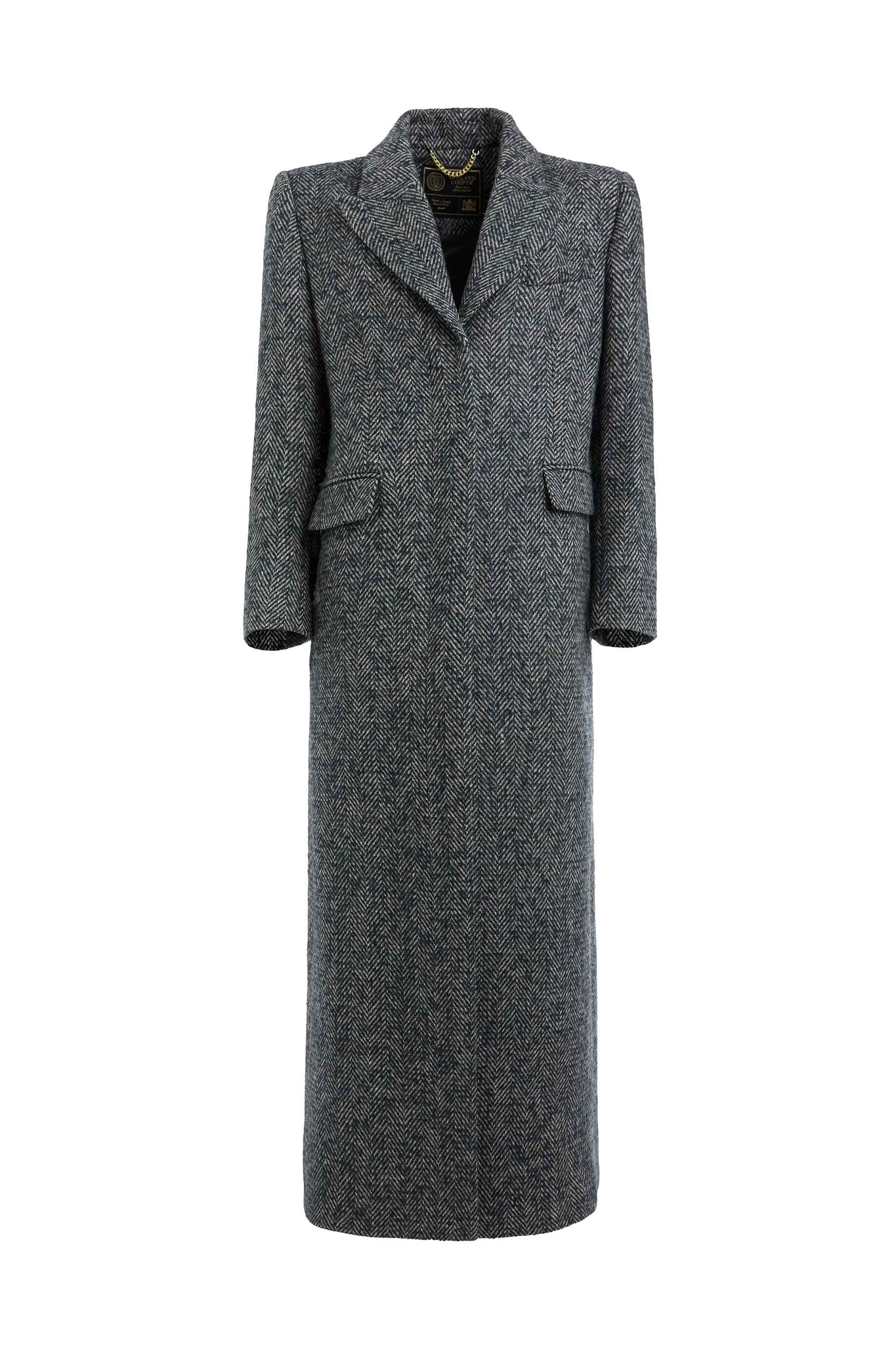 The Kelly Coat (Ebony Herringbone)