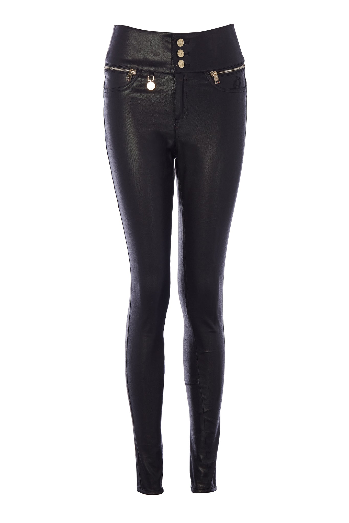 Jodhpur Jeans Leather Look (Black)
