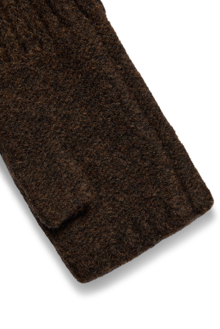 Sloane Fingerless Gloves (Chocolate)