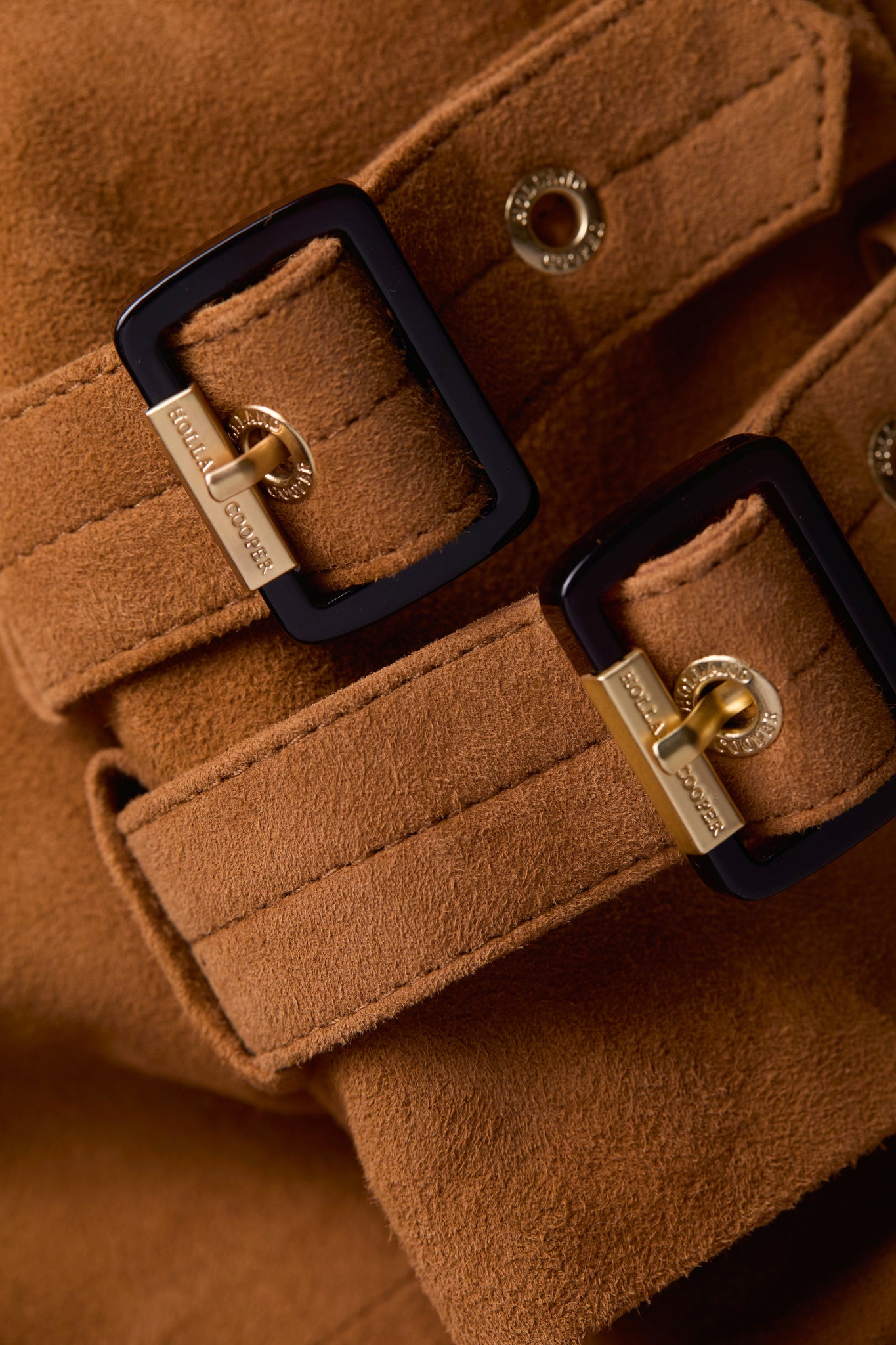 Full Length Sloane Suede Trench Coat (Tan)