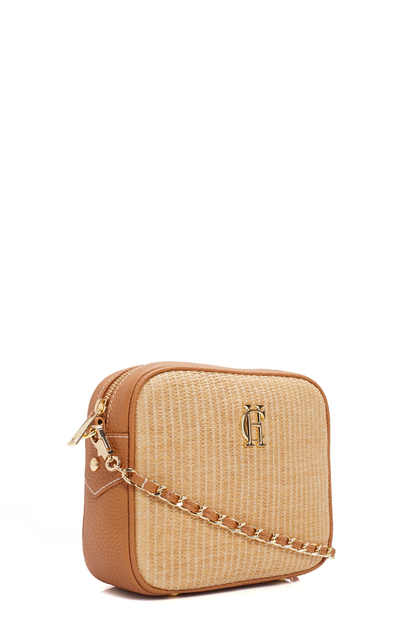 Soho Camera Bag (Tan Raffia)