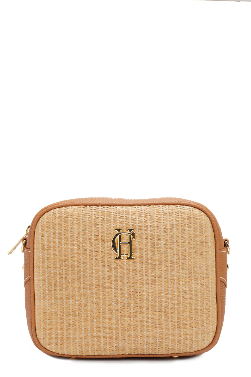 Soho Camera Bag (Tan Raffia)