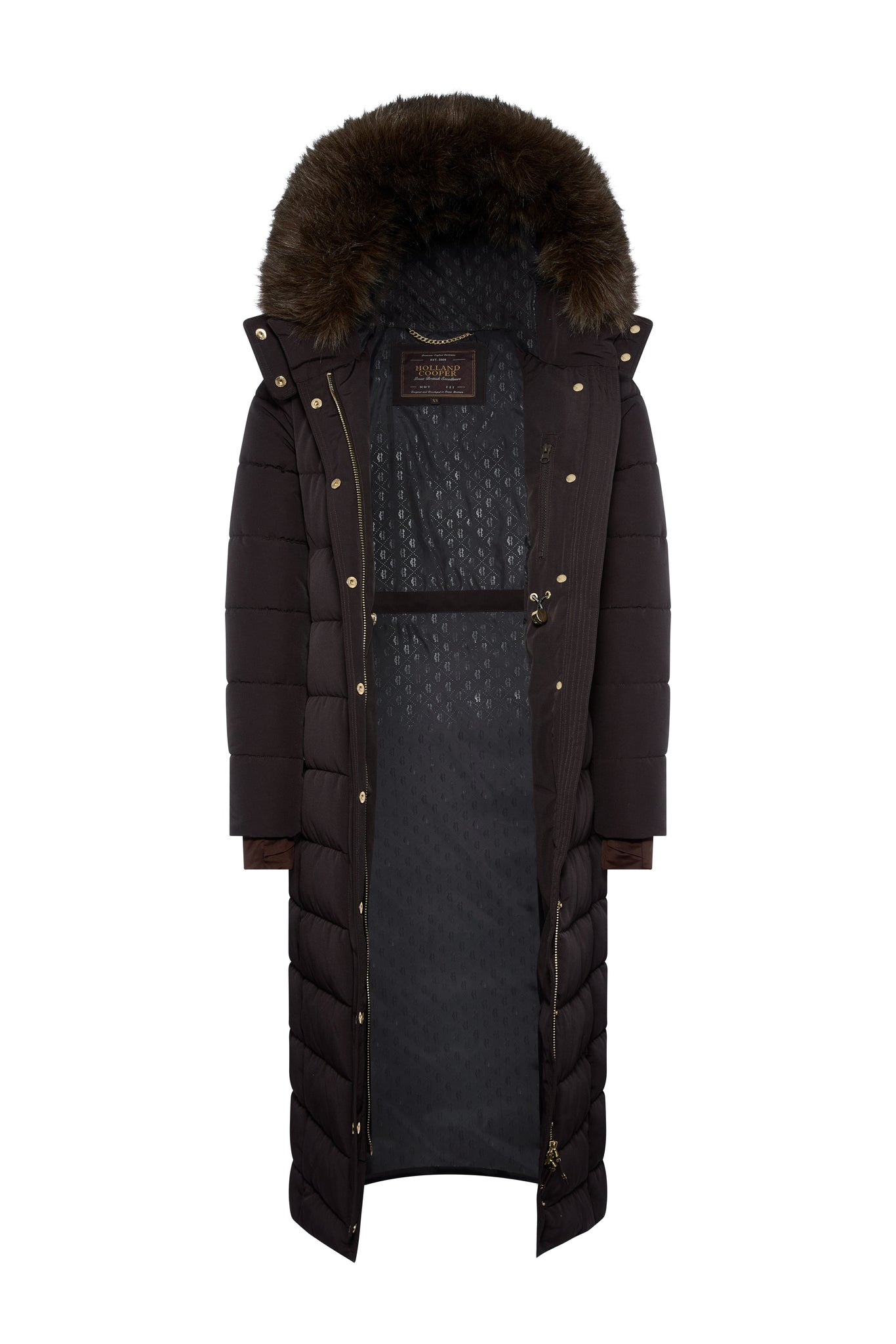 Stoneleigh Longline Coat (Chocolate)