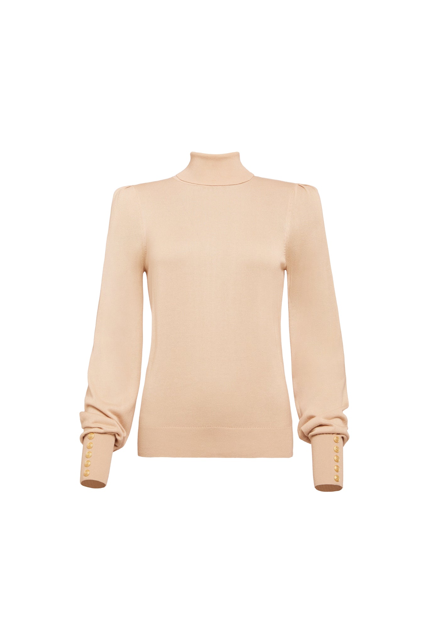 Structured Kelsie Roll Neck Knit (Light Camel)