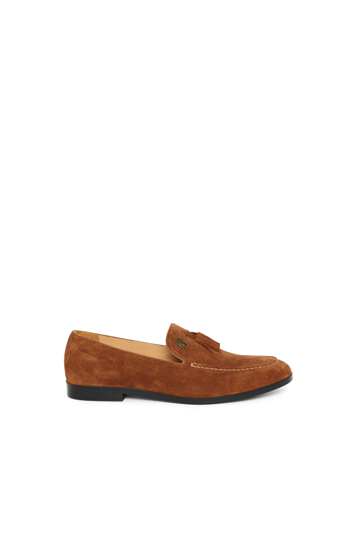 Men's Suede Tassel Loafer (Cognac)